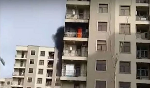 В пожаре в жилом комплексе на Абшероне пострадали пять человек - ОБНОВЛЕНО + ВИДЕО